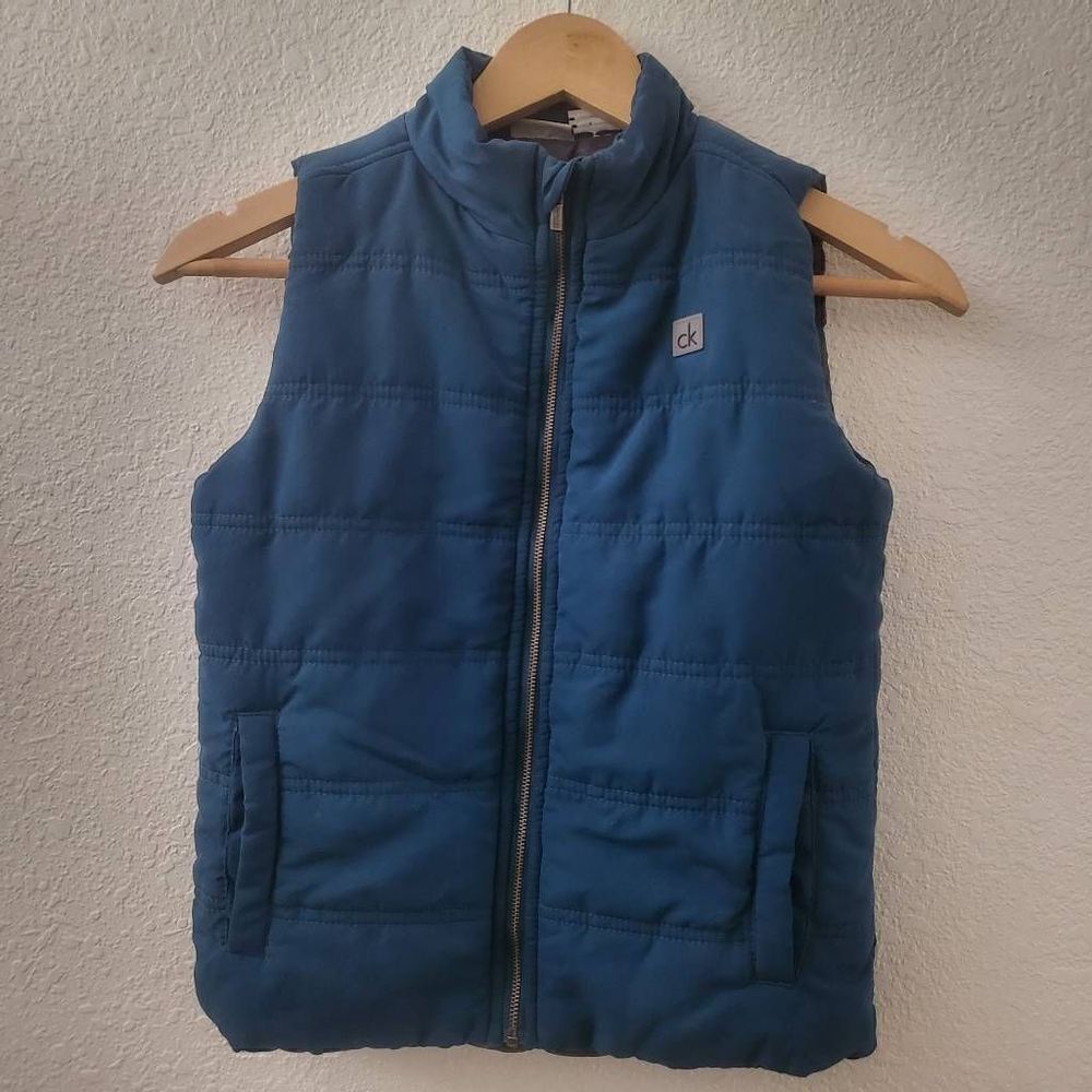 NWOT Calvin Klein Caribbean Aqua/Teal Puffer Vest: Outdoor Comfy Athletic Soft